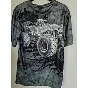 Southern Legends Size S Short Sleeve Monster Truck Alligator Print Unisex